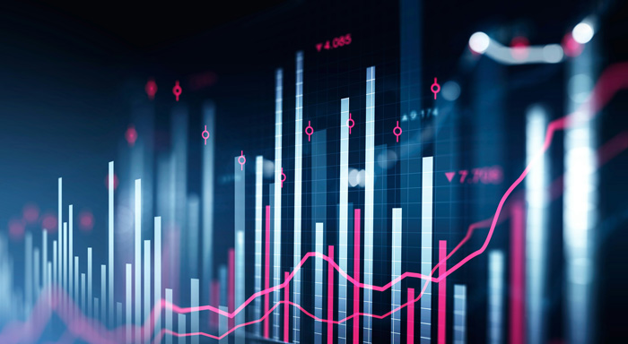 Numerology and decision making. Blue futuristic chart. Numerology and decision making. Blue futuristic chart.