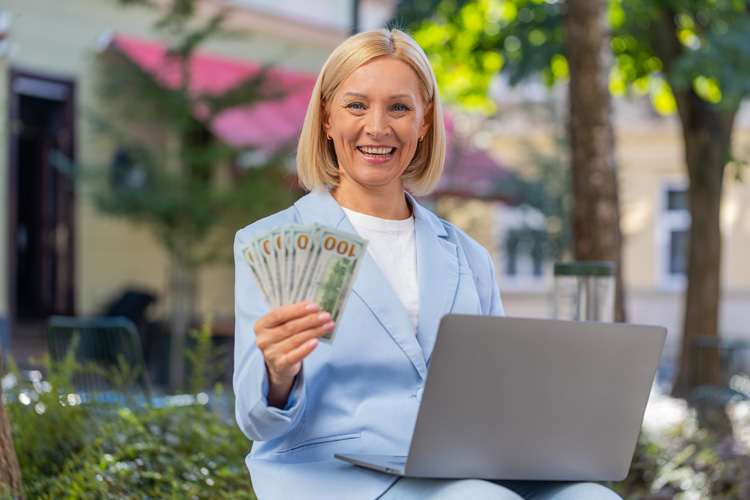 Mature woman made money online because she took action.