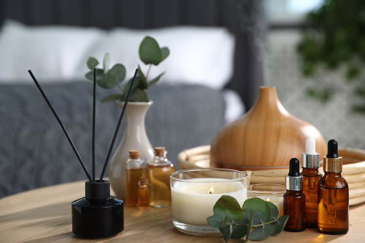 peaceful zen home with various diffusers and essential oils. peaceful zen home with various diffusers and essential oils.