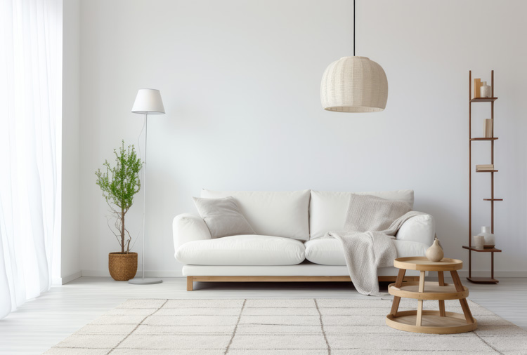 Minimalist intemtional decor to help create a zen home atmosphere.