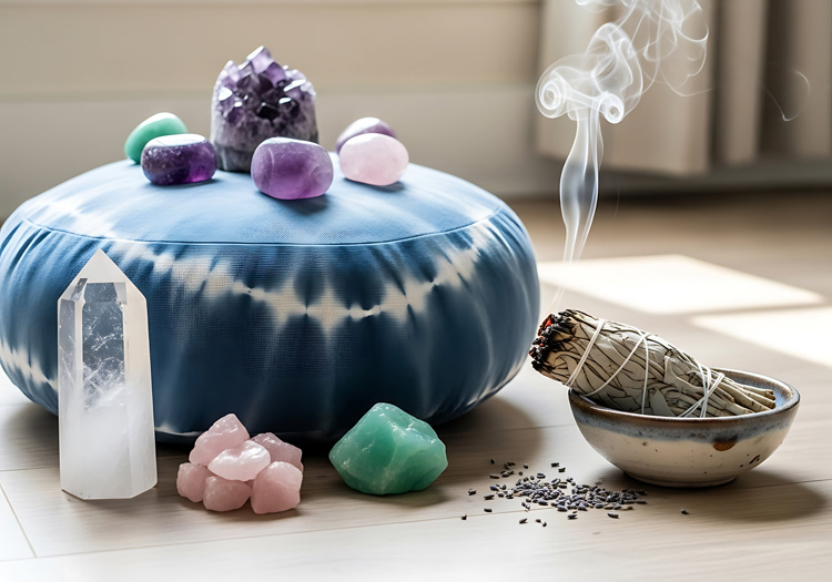 Create a zen home with crystals and aromatherapy.
